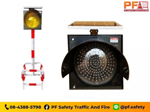 ป้ายจราจรไฟกระพริบระบบโซล่าเซลล์